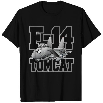 Discover F-14 Tomcat Military Fighter Jet Aircraft Cartoon T Shirts
