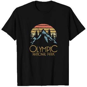 Discover Retro Olympic National Park Washington Mountains S T Shirts