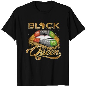 Discover Black queen lips T Shirts