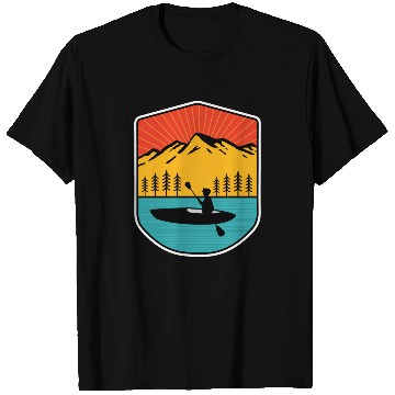 Discover Retro Kayaking Boating Paddling In Lake Tahoe T Shirts