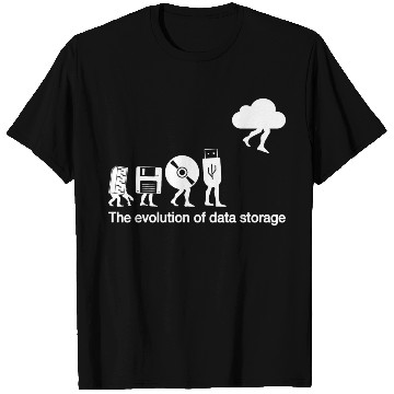 Discover Funny evolution of data storage for nerd coder T Shirts