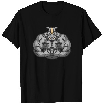 Discover Bodybuilder Rhino Toning Rhinoceros Fitness T Shirts