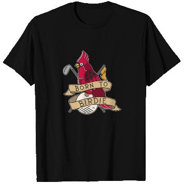Discover Birdie Golf Golfer Bird Golf Player Golf Ball T Shirts
