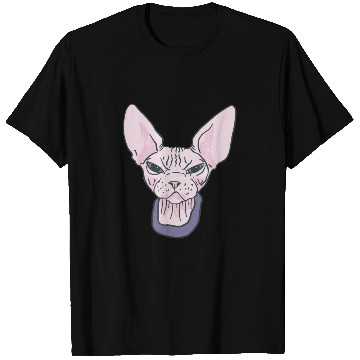 Discover grumpy catpinkGrumpy Sphinx Cat - Purple T Shirts