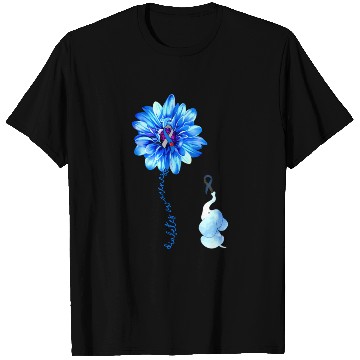 Discover Cute Elephant Diabetes Awareness And Flower T Shirts