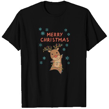 Discover Merry Christmas Rudolph Red Nose Reindeer Snow T Shirts