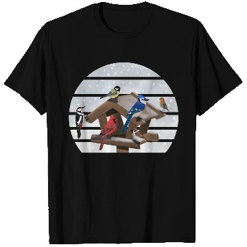 Discover Birds Bird House Cardinal Blue Jay Robin Sparrow T Shirts