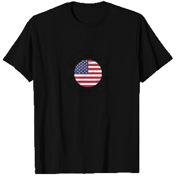 Discover USA Made in America flag stamp T Shirts