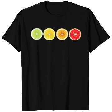 Discover Lime Lemon Orange Vitamin Citrus Wheels of a T Shirts