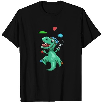 Discover Funny T-Rex Bouldering and Rock Climbing Gift T Shirts