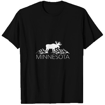 Discover Minnesota Moose And Mountains Souvenir Nature T Shirts