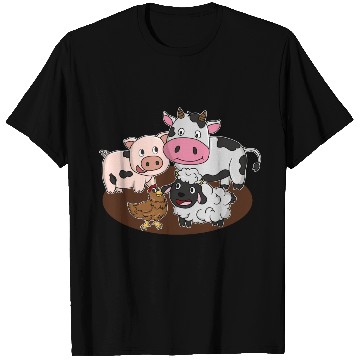 Discover Farm Animals Pig Cow Chicken Sheep T Shirts