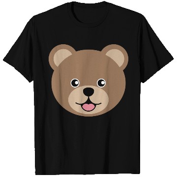 Discover Cute Brown Teddy Bear Face T Shirts