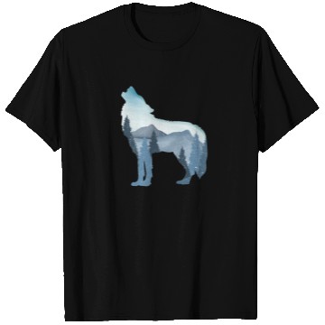Discover Alpha Wolf Art - Nature Background T Shirts
