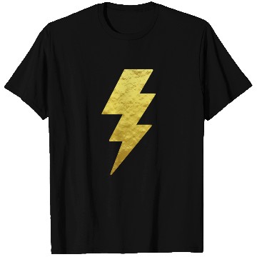 Discover Lightning Bolt T Shirts Gold Printed Top