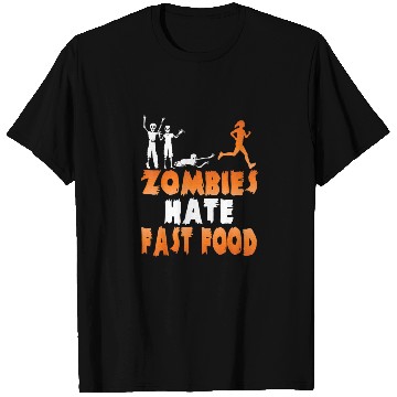 Discover Zombies Hate Fast Food Funny Halloween Running T Shirts