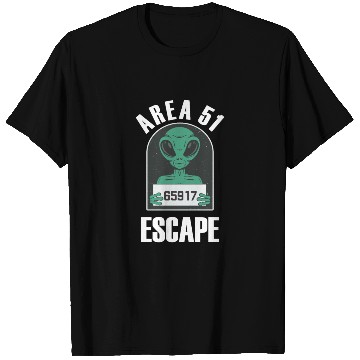 Discover Area 51 Alien Mug Shot Escape Science Fiction T Shirts
