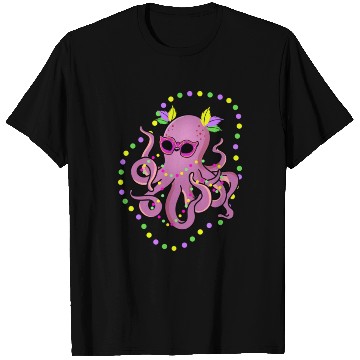 Discover Mardi Gras Octopus For Octopus Lover T Shirts