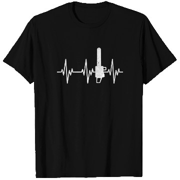 Discover Chainsaw Heartbeat Lumberjack EKG Tree Work T Shirts