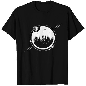 Discover Modern Geometric Nature Forest Astronomy Planets T Shirts