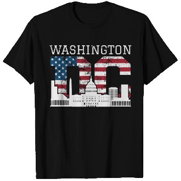 Discover Washington Dc Capitol Hill Usa Flag Souvenir Gift T Shirts