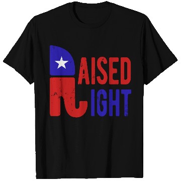 Discover Raised Right Proud Republican Elephant Logo Usa T Shirts