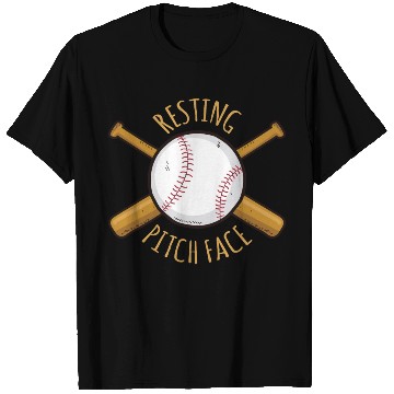 Discover Game Day Baseball Resting Pitch Face T Shirts