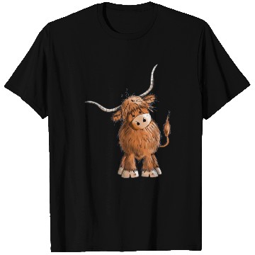 Discover Fluffy and funny scottish highland cow T Shirts