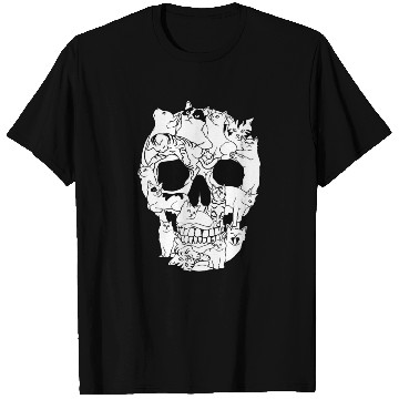 Discover Cat Skull Kitty Skeleton Grunge Style Funny Cat Bo T Shirts