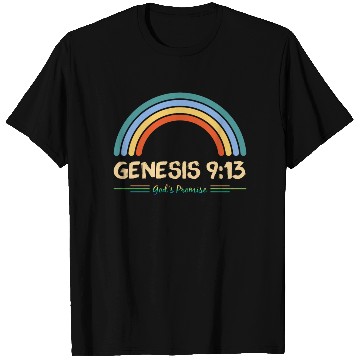 Discover Genesis 9:13 God's Promise Faithfully Rainbow T Shirts