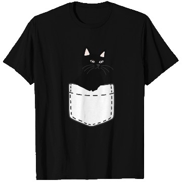 Discover Black Cat In A Pocket T Shirts
