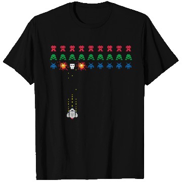 Discover Space Invader 8 bits old school game T Shirts