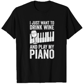 Discover Funny Piano Queen Player Pianist And Wine Lover T Shirts