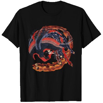 Discover Phoenix that glares in all directions by Hokusai T Shirts