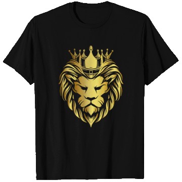 Discover Gold Lion Crown, queen, princess, royalty, king, T Shirts