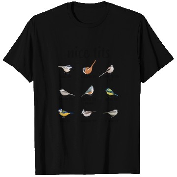 Discover Nice Tits Tufted Titmouse Bird watching Gift Funny T Shirts