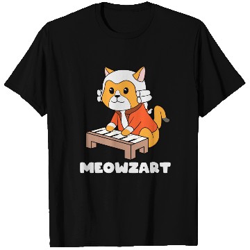 Discover Meowzart Kitty Piano Funny Cat Pun Classical Music T Shirts