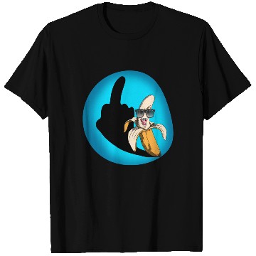 Discover Dirty joke middle finger banana halloween shadow T Shirts