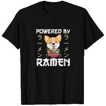 Discover Corgi Powered By Ramen Cute Kawaii Noodle Dogs T Shirts