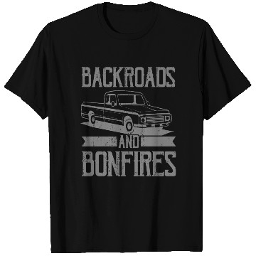 Discover BACKROADS AND BONFIRES Square Body Truck Pickup T Shirts