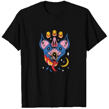 Discover TRIPPY BAT TATTOO SURREAL T Shirts