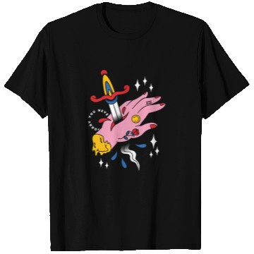 Discover TRIPPY STABBED HAND TATTOO T Shirts
