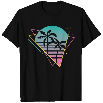 Discover Vaporwave palm trees sunset retro neon vintage 80s T Shirts