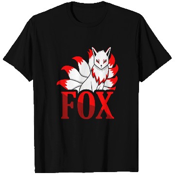 Discover Kabuki Mask Nine Tailed cute Kitsune Japanese Fox T Shirts