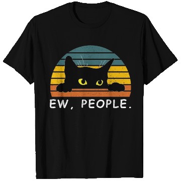 Discover Black Cat T Shirts Funny Ew People Cat Lovers T Shirts