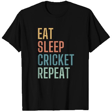Discover Eat Sleep Cricket Repeat T Shirts