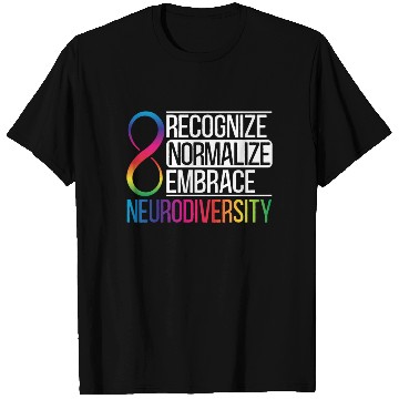 Discover Recognize Normalize Embrace Neurodiversity Autism T Shirts