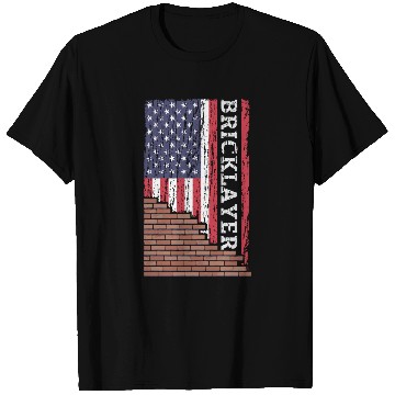 Discover Brick Mason Bricklayer Masonry Dad Us Flag Constru T Shirts
