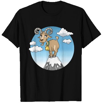 Discover Mountain goat peaks with snow cartoon T Shirts