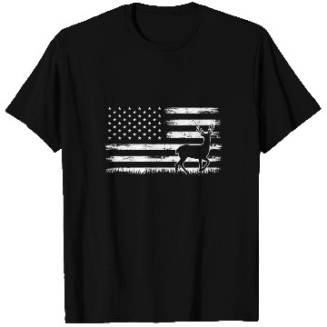 Discover Deer Hunting American Flag T Shirts